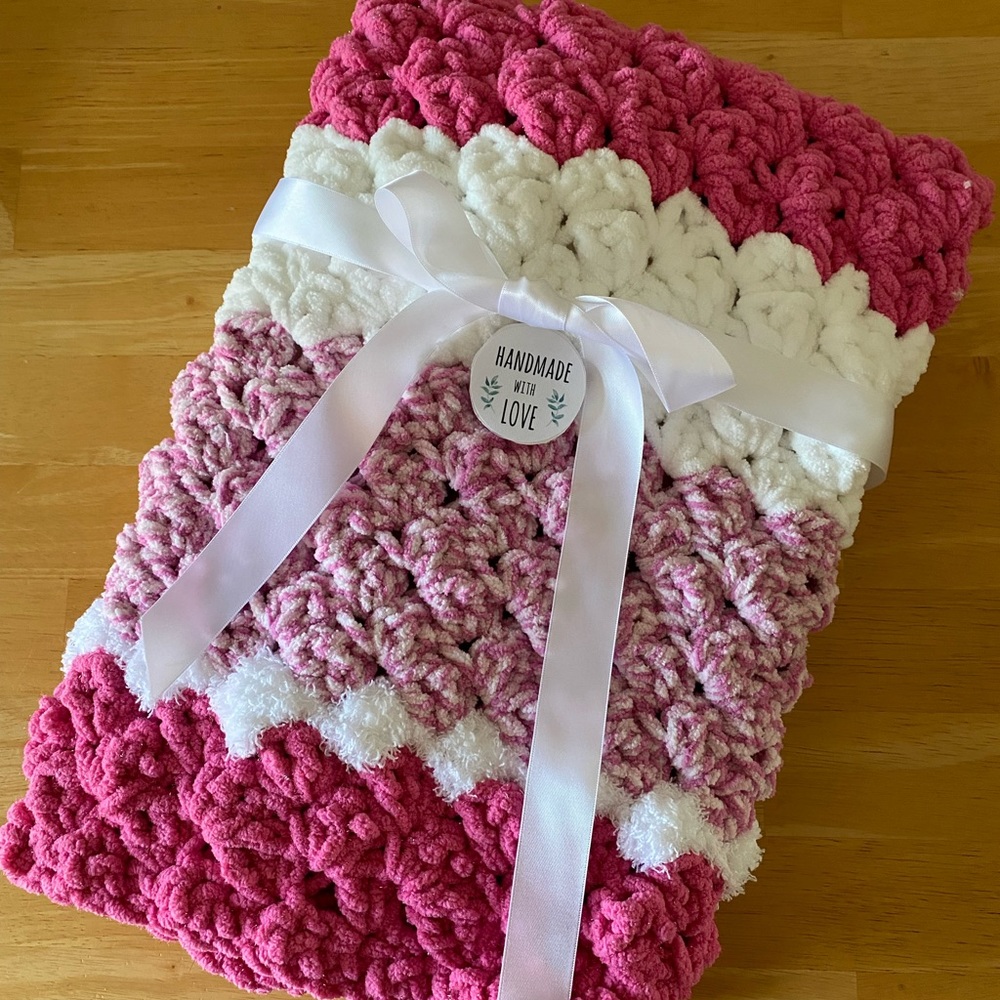 Handmade baby blanket.